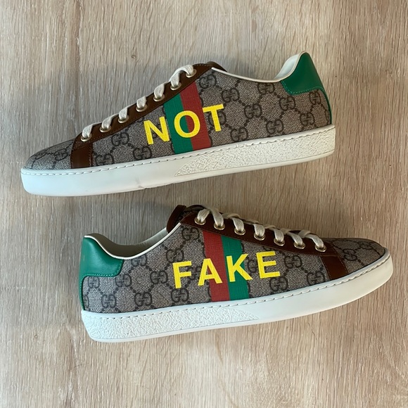 Gucci Ace Supreme Fake/Not Fake Sneakers - 37.5 - Picture 6 of 9